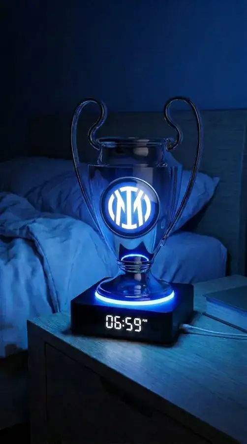 ChampClock™ Sveglia da tifoso Inter accesa di notte